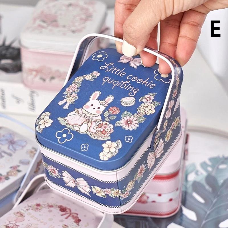 Pequeno Vintage Mala De Armazenamento De Lata, Caixa De Doces De Metal, Caixa De Presente De Cookie, Organizador De Diversos, Latas, 1Pc - Image 1