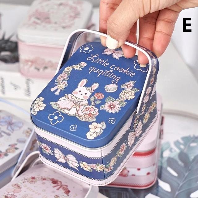 Mala Vintage de Lata para Armazenamento: Caixa de Doces e Presentes, Organizador Multifuncional em Metal, 1 Peça