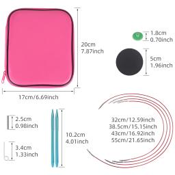 QJH-Conjunto De Agulhas De Tricô Circular Intercambiáveis, Agulha De Alumínio Para DIY Artesanal, Acessórios De Tricô, 3mm-10mm, 13 Pares - Image 3