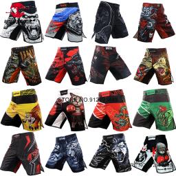 Shorts de boxe MMA para homens, impressão animal, artes marciais, BJJ Grappling, gaiola de Kickboxing, ginásio Fitness, calças de luta - Image 1