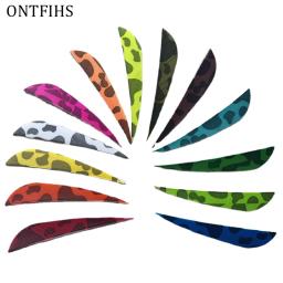 24 pçs 3 Polegada penas de tiro com arco flecha fletching 3 "forma gota de água palhetas de tiro com arco pena tradicional-padrão de camuflagem 50 pc - Image 1