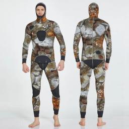 1.5/3mm terno de mergulho à prova de frio quente maiô de uma peça terno de caça de peixe corpo dividido mergulho livre surf sui t - Image 4