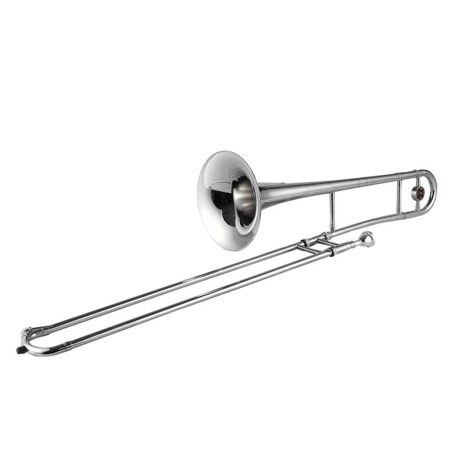 Trombone Bb de Cupronickel com Bocal e Estojo em Bronze e Ouro Laca - Instrumento de Sopro de Alta Qualidade