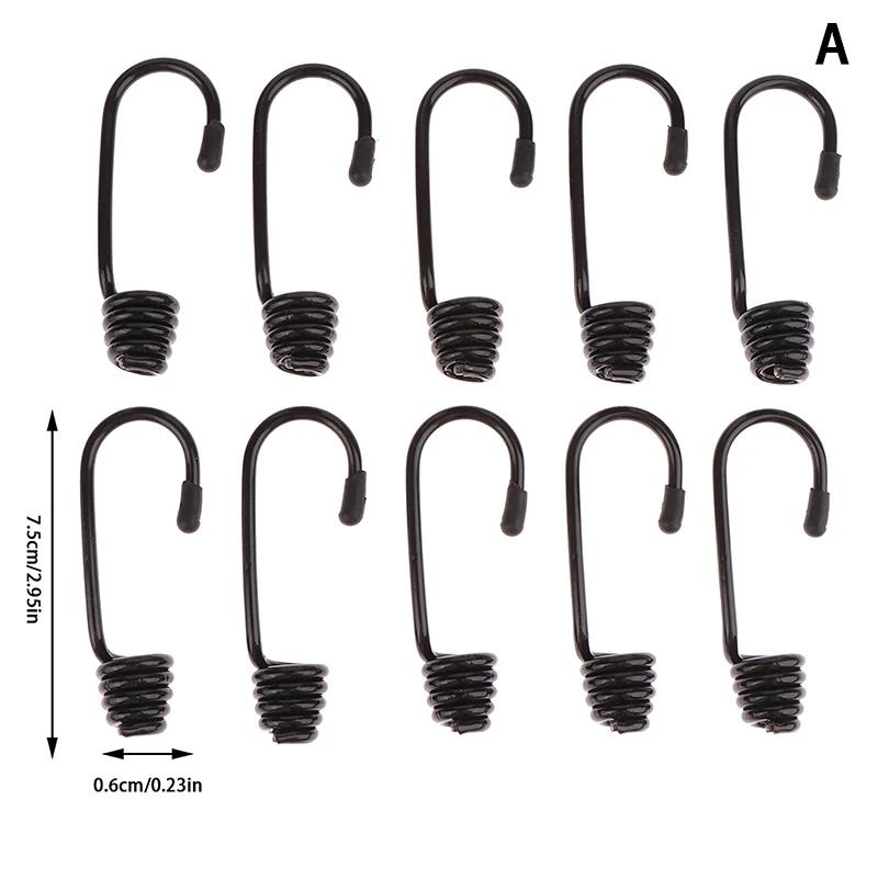 Gancho espiral para tensor marinho, cabo de choque, corda elástica elástica, alça de bagagem, lona amarrada, Canopy Stretch, 6mm, 8mm, 10 Pcs - Image 1