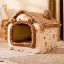 Casa dobrável com almofada, cama impermeável, suprimentos de tenda para cães pequenos e gatos, caverna do filhote de cachorro, ninho ao ar livre - Image 6