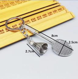 Liga Badminton Raquete Chaveiro, Acessórios do carro, Saco Mochila Pingente, Esportes Presente Vintage, Estudante Recompensa Suprimentos, Novo - Image 3