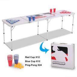 Mesa dobrável Beer Pong, Mesa dobrável portátil traseira para mesa plegab Custom, resistente, 8 pés - Image 5