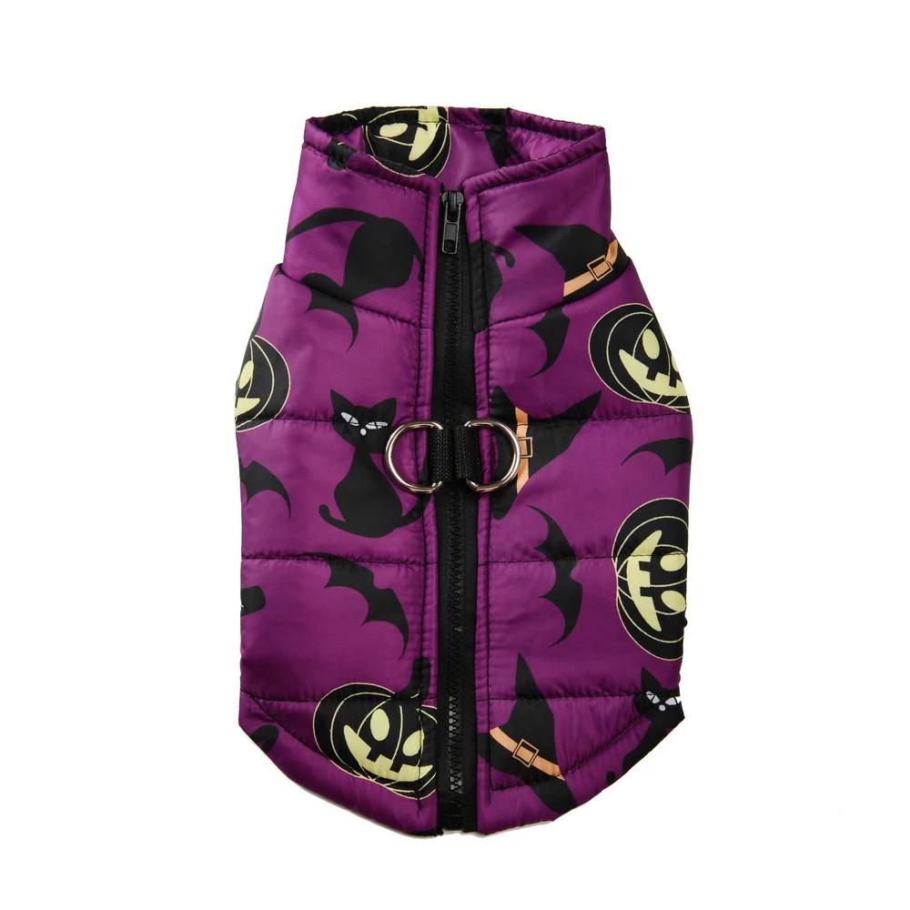 Jaqueta impermeável para animais de estimação, roupas quentes para cachorros, trajes Yorkies, roupas para animais, cães e gatos pequenos, festa abóbora, inverno - Image 1