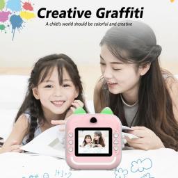 Câmera de impressão instantânea para crianças, foto digital, mini impressora térmica, fotografia de vídeo, câmera de brinquedo para meninos e meninas - Image 6