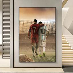 Modern Sports Athletes Back Shadow Poster Prints, Football Stars Wall Art, pinturas em lona, quadro para sala de estar, Home Decor - Image 1