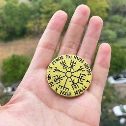Numeração Moeda Bússola Viking, Coleção de Moedas Nordic Vegvisir, Staves Runa Mágica, Ornamento Lembrança Talismã - Image 5
