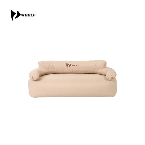 Sofá Inflável Duplo Portátil para Acampamento: Cama Dobrável com Almofada para Descanso ao Ar Livre