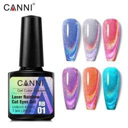 Gel para Unhas Glitter Canni-Reflexivo, Polonês Brilhante, Olho de Gato Arco-íris, Semi Permanente, Laser Glitter, Laca para Unhas, 7,3 ml - Image 4