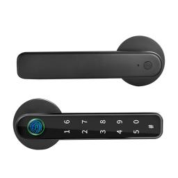 Bluetooth-Compatível Electronic Door Knobs Lock, carregamento USB, Smart Lock com 2 chaves, Fingerprint Security Handle para o quarto - Image 3