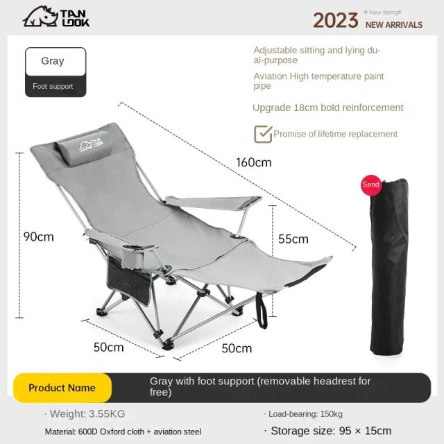 Cadeira de Pesca Ajustável e Portátil: Dobrável, Leve e Reclinável para Camping e Lazer