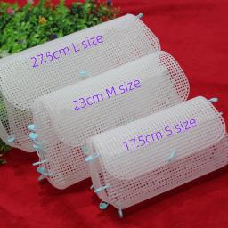 Pano de malha de plástico para fazer sacolas, Material de tecelagem, Chenille Branco Grid Sheet, Needlework, DIY Handcraft Acessórios, 1Pc - Image 1