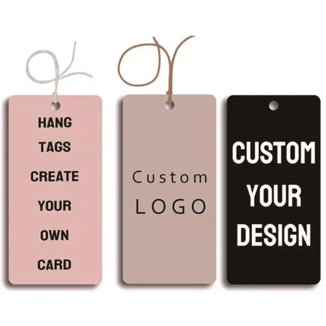 Tags Penduradas Personalizadas com Logotipo para Moda - Etiquetas de Papel para Roupas e Preços