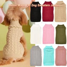 Suéteres de gola alta para cães pequenos e médios, roupas de gatos, colete de cachorro quente de inverno, casaco chihuahua, casaco yorkie macio - Image 1