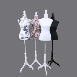 Manequim feminino de alfaiate de costura de plástico de espuma pu, manequim de linho estampado para design de roupas, modelo expositor pode ser pino p - Image 2