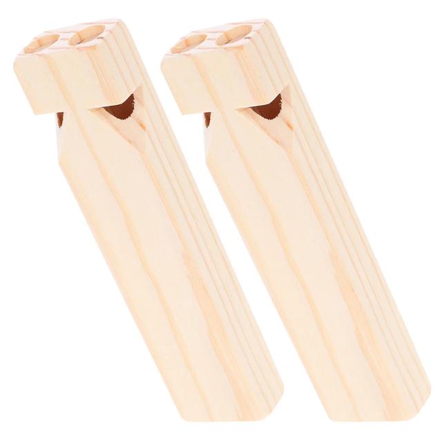 Conjunto de 2 Apitos Musicais de Madeira para Crianças - Brinquedo Educativo e Presente Perfeito