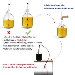 Home Brew Auto Sifão, Kit De Enchimento De Transferência De Vinho, Bastão De Estantes De Sifão, Mangueira E Braçadeiras De 1,2 M, Balde De Cerveja, Garrafa De Carboy - Image 5