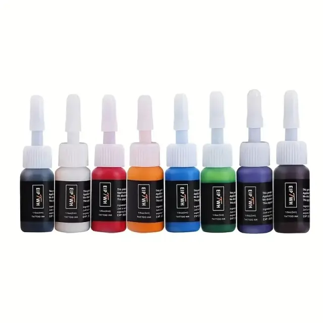 Combinação Profissional de Tintas Coloridas para Tatuagem: Pigmentos Duradouros em 6, 8, 10 e 14 Cores