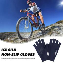 Luvas de ciclismo meio dedo para homens e mulheres, MTB, bicicleta, esportes, respirável, à prova de choque - Image 2