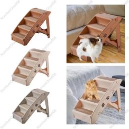 Pet dobrável escadaria degraus com escada, plataforma antiderrapante para cachorro, gato de escalada, rampa para cama alta, sofá de carro, sofá, gatinho, gatinho - Image 6