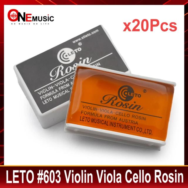 Leto Square Shape Rosin e Viola com Caixa de Plástico – Violino Preto de Alta Qualidade, 20 Peças, Modelo #603
