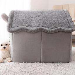 Cama dobrável para cães e gatos, canil lavável, suprimentos de cama removíveis, ninho interno para cães e gatos - Image 5