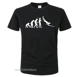 Evolução caça submarina lança peixe mergulho mergulho pesca impressão t camisa algodão tripulação pescoço roupas masculinas t - Image 3