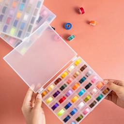 Conjunto De Caixa De Bobinas De Costura, Multicolor, Carretel De Linha, Carretéis De Máquina De Ponto, Acessórios De Costura - Image 4
