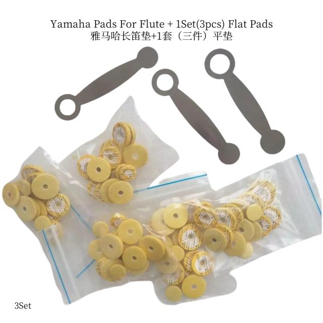 Conjunto de 3 Yamaha Flat Pads para Flauta - Acessório Essencial para Músicos