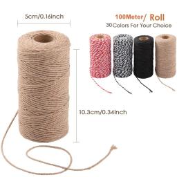 100m/rolo cabo de algodão padeiro fio colorido algodão artesanato fio macrame corda diy casa têxtil embrulho presente decoração casamento - Image 4