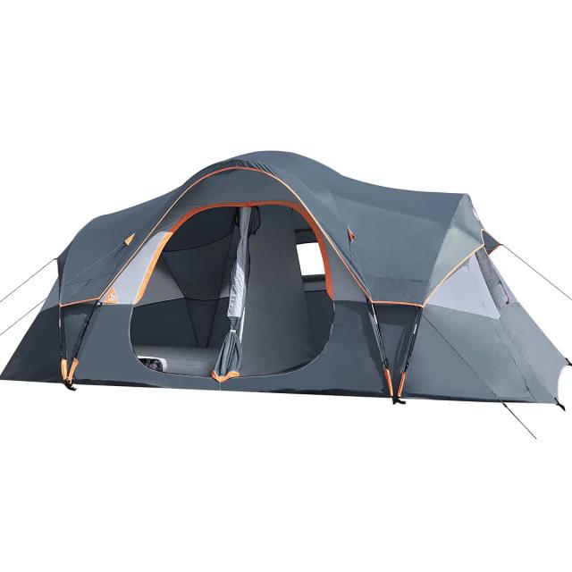 Barraca Túnel Impermeável para Família - Ideal para Camping ao Ar Livre com Espaço Amplo para 10 Pessoas