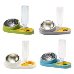 Alimentador anti-derramamento 2 em 1 para animal de estimação, kit tigela de água com arco, conveniente - Image 1