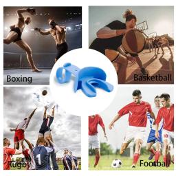 Protetor bucal com proteção labial, futebol Mouthguard com alça, protetor bucal, basquete, karatê, rugby, boxe, acessórios, 1pc - Image 4