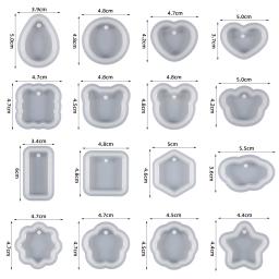 Silicone Resina Molde para Brinco e Pingente, Resina Epóxi, Jóias Fazendo Moldes, Coração DIY Encantos, Chaveiro Molde, Jóias Criativas - Image 4
