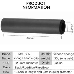 Motsuv-Punhos de bicicleta, de espuma de esponja, anti-derrapante, de absorção de choque, super macio, para mtb, xc/am - Image 3