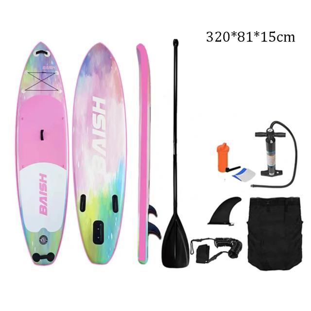 Prancha Inflável de Stand Up Paddle Dupla Camada para Iniciantes com Acessórios - 3,2m, Tendência 2022