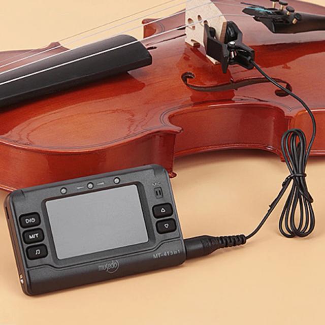 Amplificador Universal Clip On para Instrumentos de Cordas com Pré-amplificador Piezo e Afinador para Violino e Cavaquinho