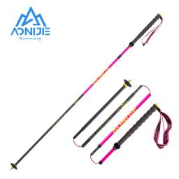 1 par aonijie e4214 caminhadas pólos de fibra de carbono cross-country dobrável pólo de trekking leve bengala para montanhismo - Image 1