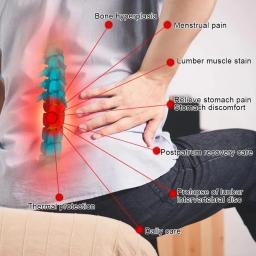 Cinto de cintura de turmalina para homens e mulheres, terapia magnética, cinta lombar, suporte para as costas, alívio da dor, ginásio esportes - Image 5