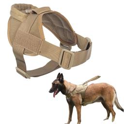 Arnês tático para cães grandes, colete de pastor alemão, coleira peitoral de estimação, treinamento ajustável em nylon para cães médios e grandes - Image 1