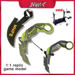 Canivete de garra Valorant Rgx de 6,3 polegadas, modelo de artesanato de metal com suporte de exibição, jogo de repeti, arma corporal Karambit, brinquedos de faca de trem ao ar livre - Image 1