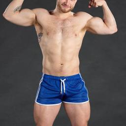 Shorts de tecido de malha respirável de secagem rápida para homens, legal, surf, ginásio, natação, moda praia, treino, fitness, ao ar livre, exercício - Image 5
