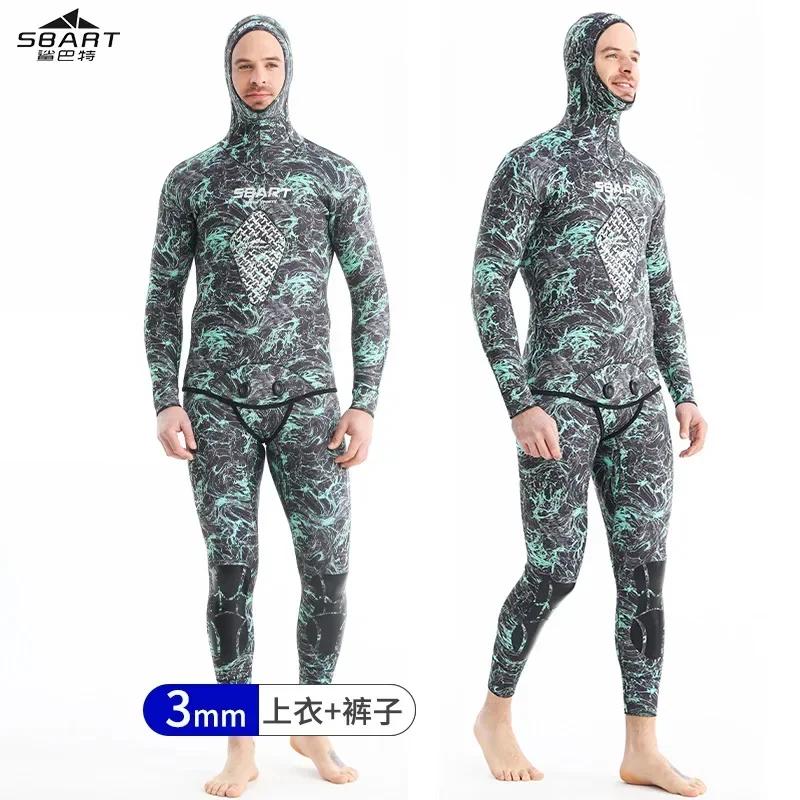 1.5/3mm terno de mergulho à prova de frio quente maiô de uma peça terno de caça de peixe corpo dividido mergulho livre surf sui t - Image 1