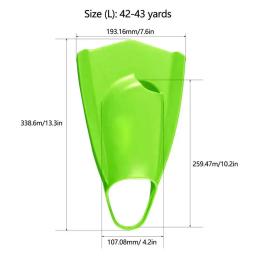 Nadadeiras profissionais de silicone para homens e mulheres, nadadeiras de mergulho, mergulho curto, nadadeiras de mergulho, adultos - Image 5