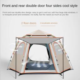 Tenda Dome automática para acampar, fácil configuração, impermeável, família, caminhadas, mochila, ao ar livre, pop-up, 3, 4, 5, 8 pessoa - Image 4