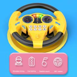 Brinquedo infantil simulado co piloto música volante indoor educação precoce brinquedo de desenvolvimento cognitivo para crianças - Image 3